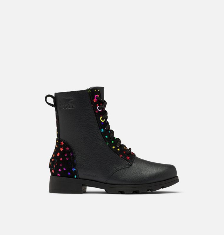Sorel Barn Stövlar Svarta - Youth Emelie™ Short Lace - TXO-851739
